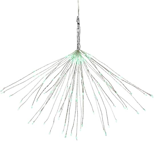 20" LED Lighted Firework Silver Branch Christmas Decoration By Northlight in Silver With Green Lights | 13.5" x 20" | Michaels®